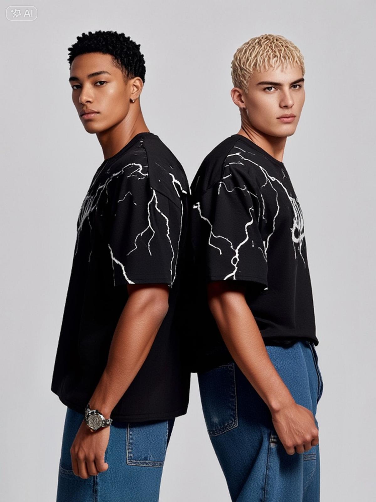 Ocean Vow™ Thunderstrike Tee | Gothic Lightning Streetwear Drop