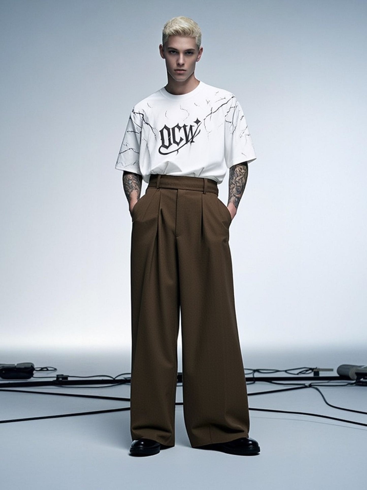 Ocean Vow™ Thunderstrike Oversized Tee | White Edition