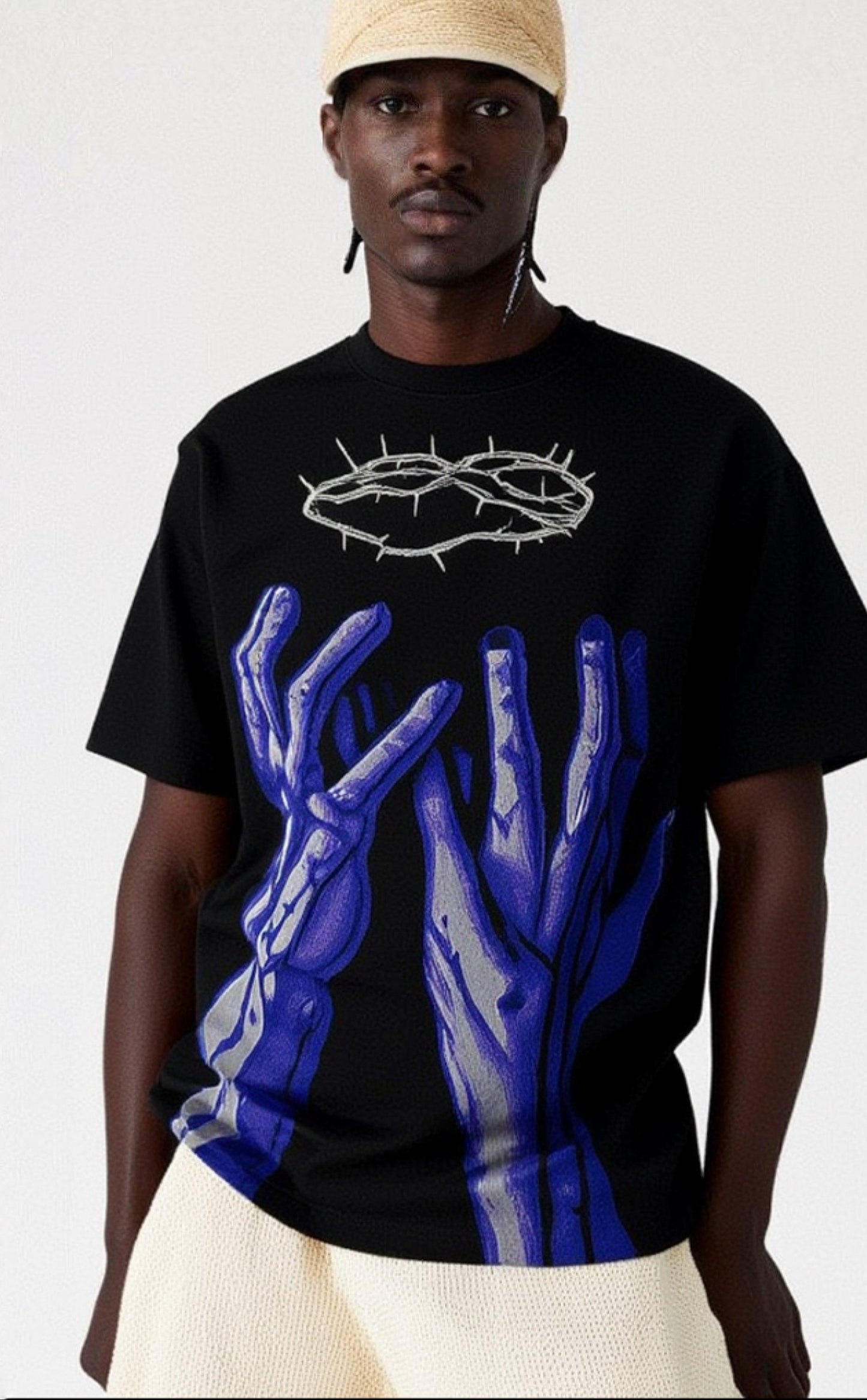 Ocean Vow™ Crowned in Thorns Tee | Textured High-Relief Streetwear