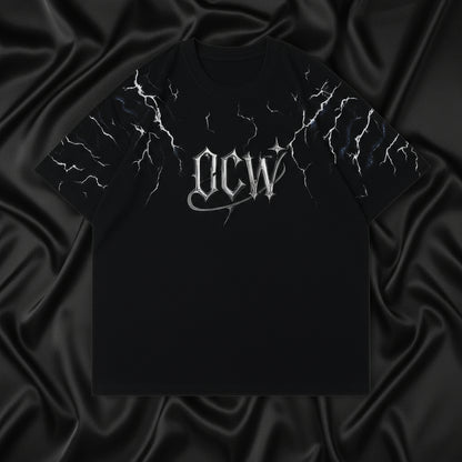 Ocean Vow™ Thunderstrike Tee | Gothic Lightning Streetwear Drop