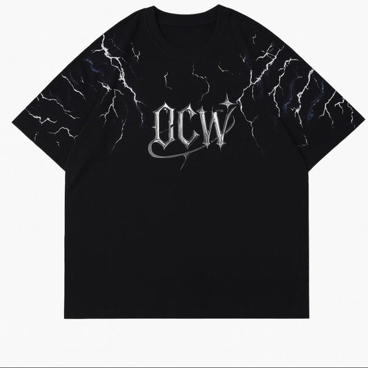 Ocean Vow™ Thunderstrike Tee | Gothic Lightning Streetwear Drop