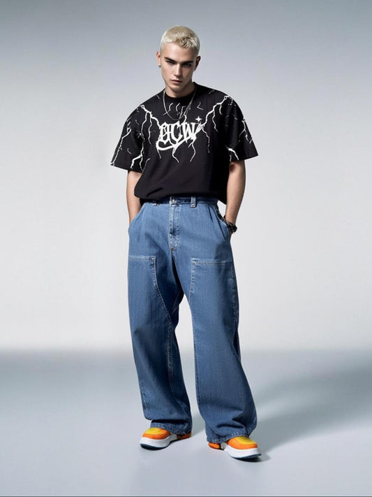 Ocean Vow™ Thunderstrike Tee | Gothic Lightning Streetwear Drop