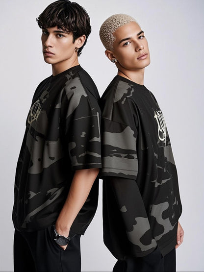 Ocean Vow™ Shadow Mark Tee | Gothic Streetwear Core Piece