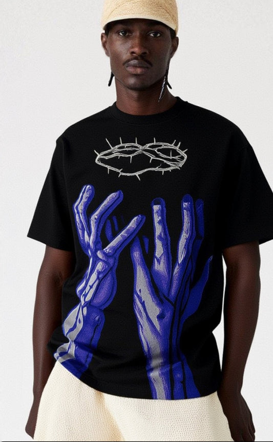 Ocean Vow™ Crowned in Thorns Tee | Textured High-Relief Streetwear
